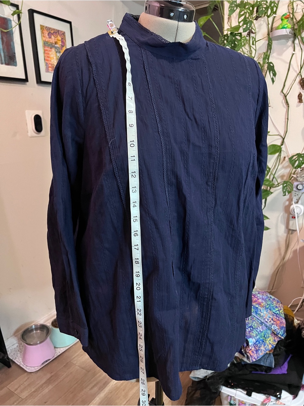 ModCloth Navy Ribbed Tunic Top - Picture 7 of 8